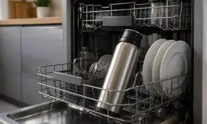 Termos w zmywarce, obok talerzy i sztućców. Czy termos można myć w zmywarce? Sprawdź instrukcję producenta.