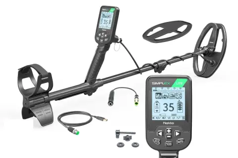 Zestaw do szukania wykrywaczem metali Nokta Simplex Lite z cewkami i akcesoriami. Gotowy na przygodę!