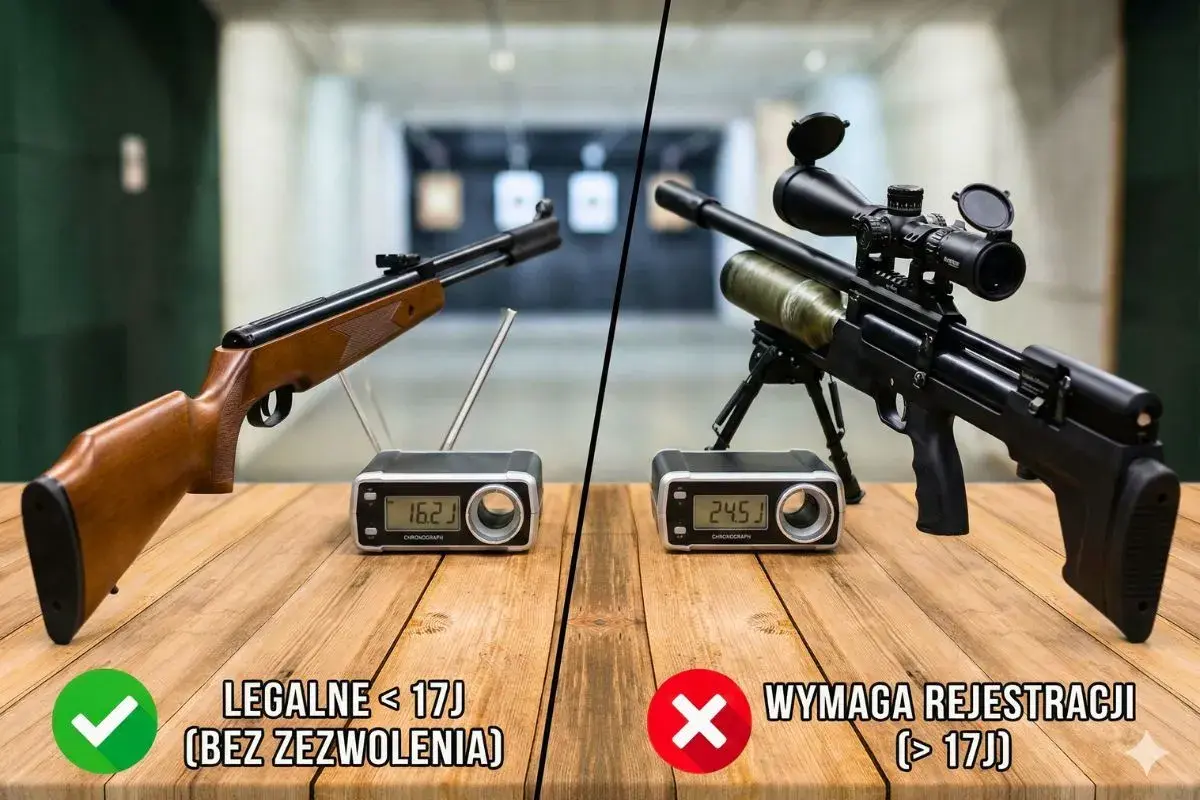 Wiatrówka 16.2J jest legalna bez zezwolenia. Wiatrówka 24.5J wymaga rejestracji. Dowiedz się, gdzie można strzelać z wiatrówki.